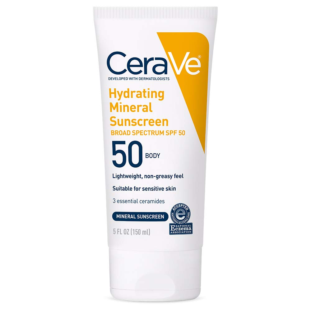 CeraVe Hydrating 100% Mineral Sunscreen Body Lotion - SPF 50