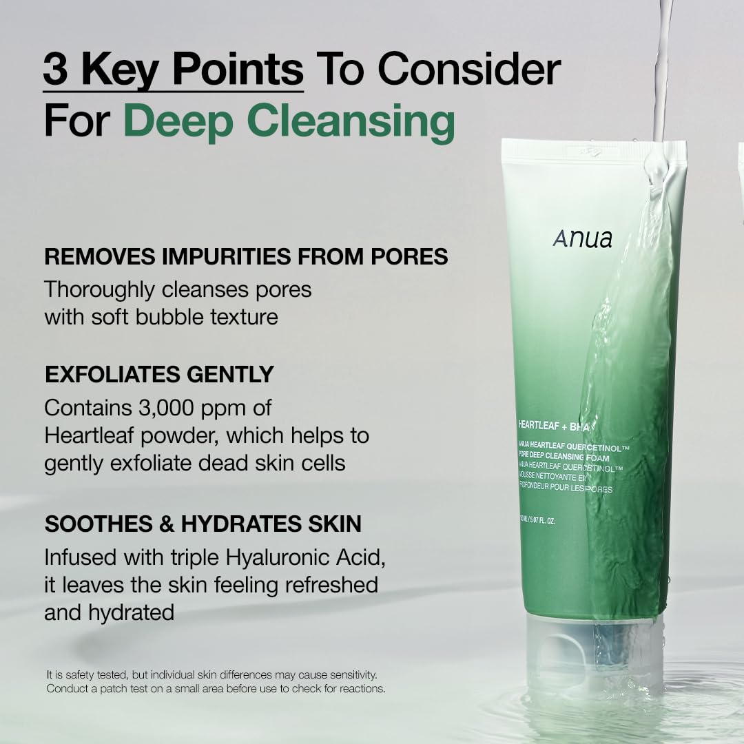 ANUA - HEARTLEAF QUERCETINOL PORE DEEP FOAM CLEANSER