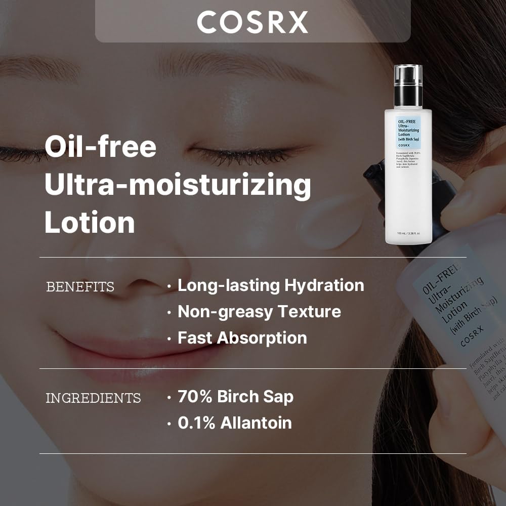 Cosrx Oil Free Ultra Moisturizing Lotion with Birch Sap