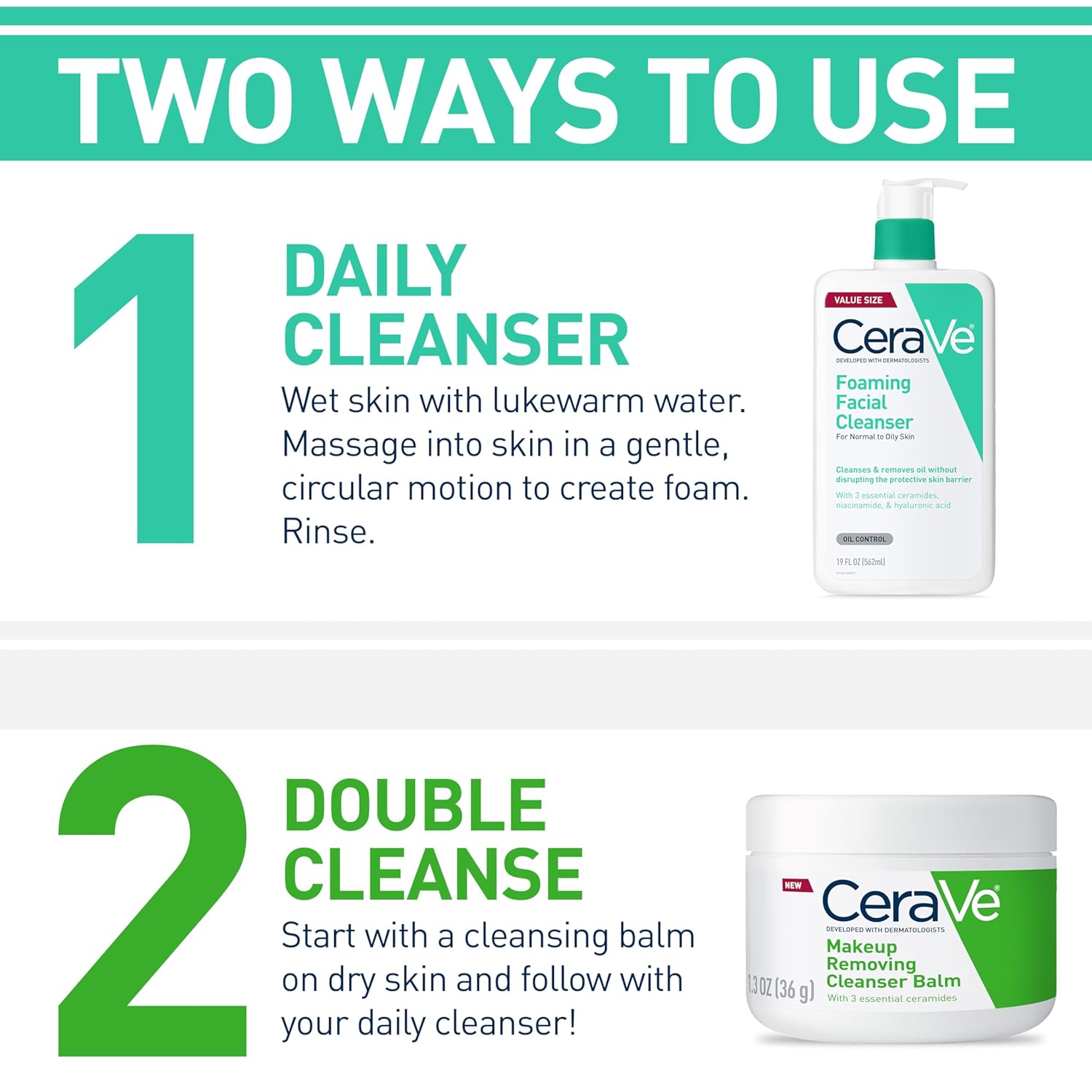 CeraVe Foaming Cleanser for Normal to oily Skin USA