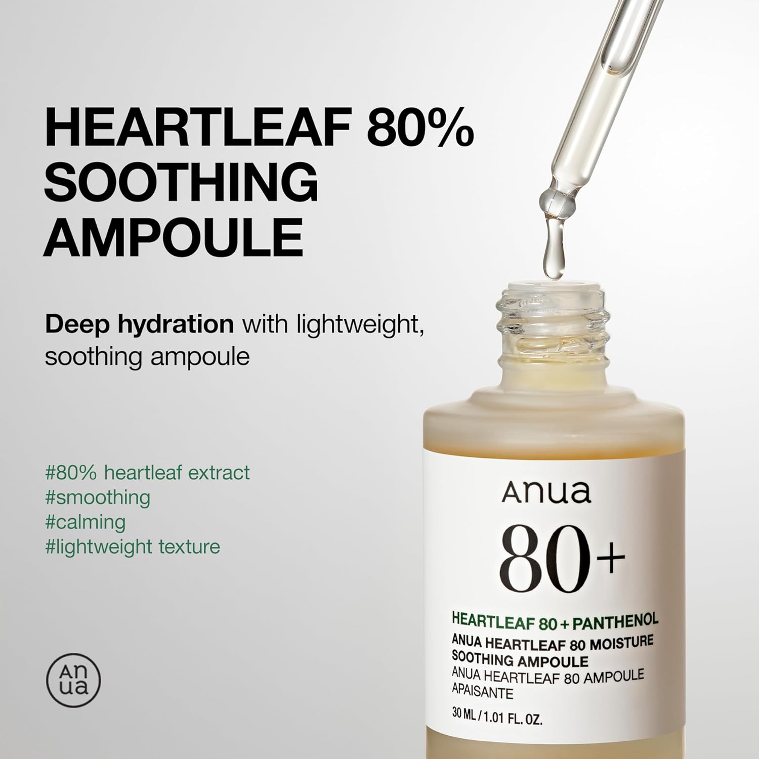 Anua Heartleaf 80% Moisture Soothing Ampoule