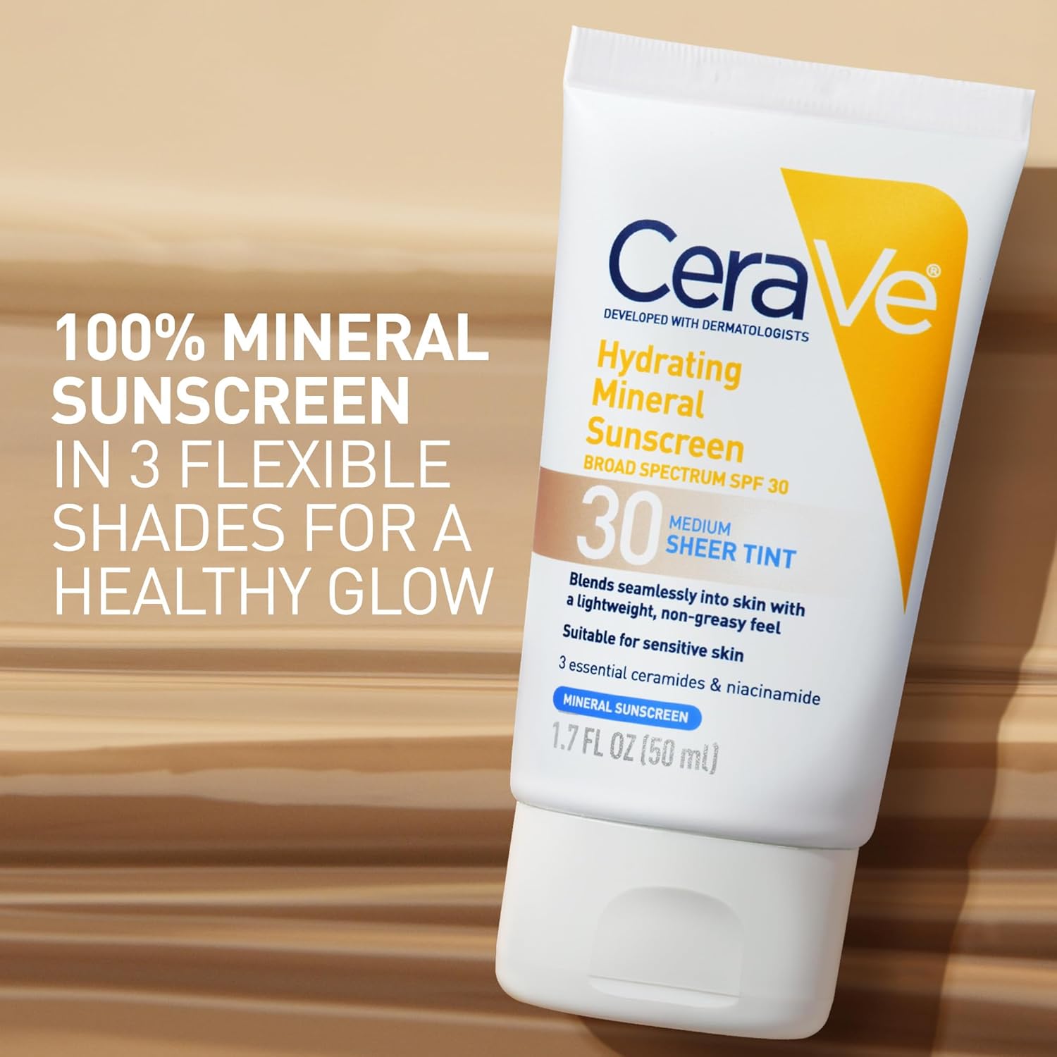 CeraVe Hydrating Mineral Sunscreen SPF 30 Face Lotion