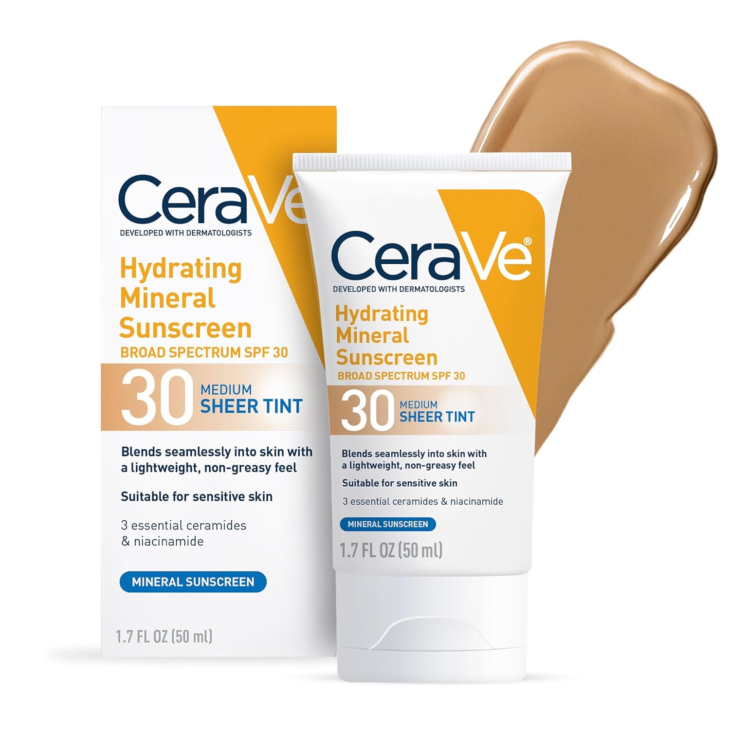 CeraVe Hydrating Mineral Sunscreen SPF 30 Face Lotion