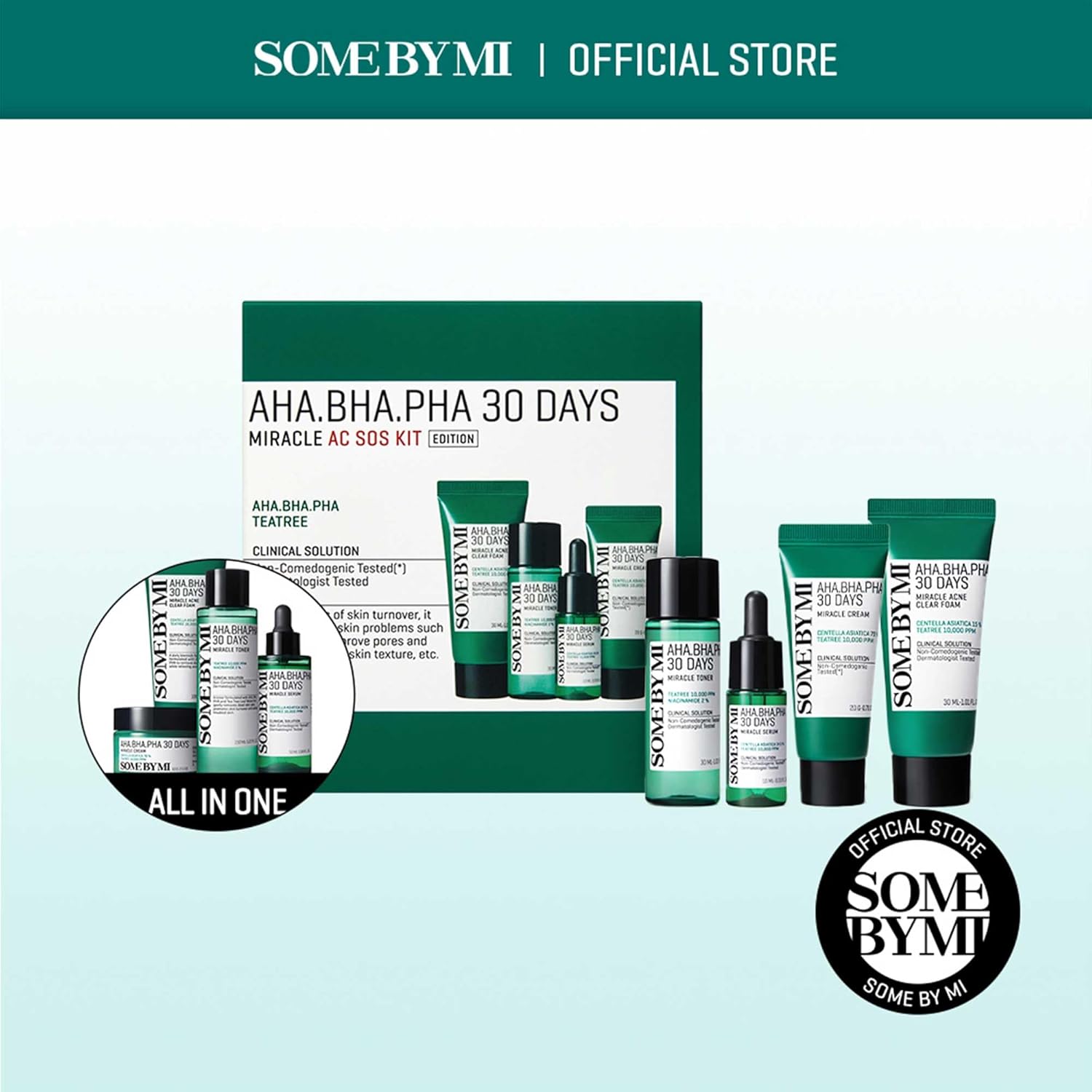 Some By Mi Aha Bha Ph 30 Days Miracle Starter SOS Kit (4items)