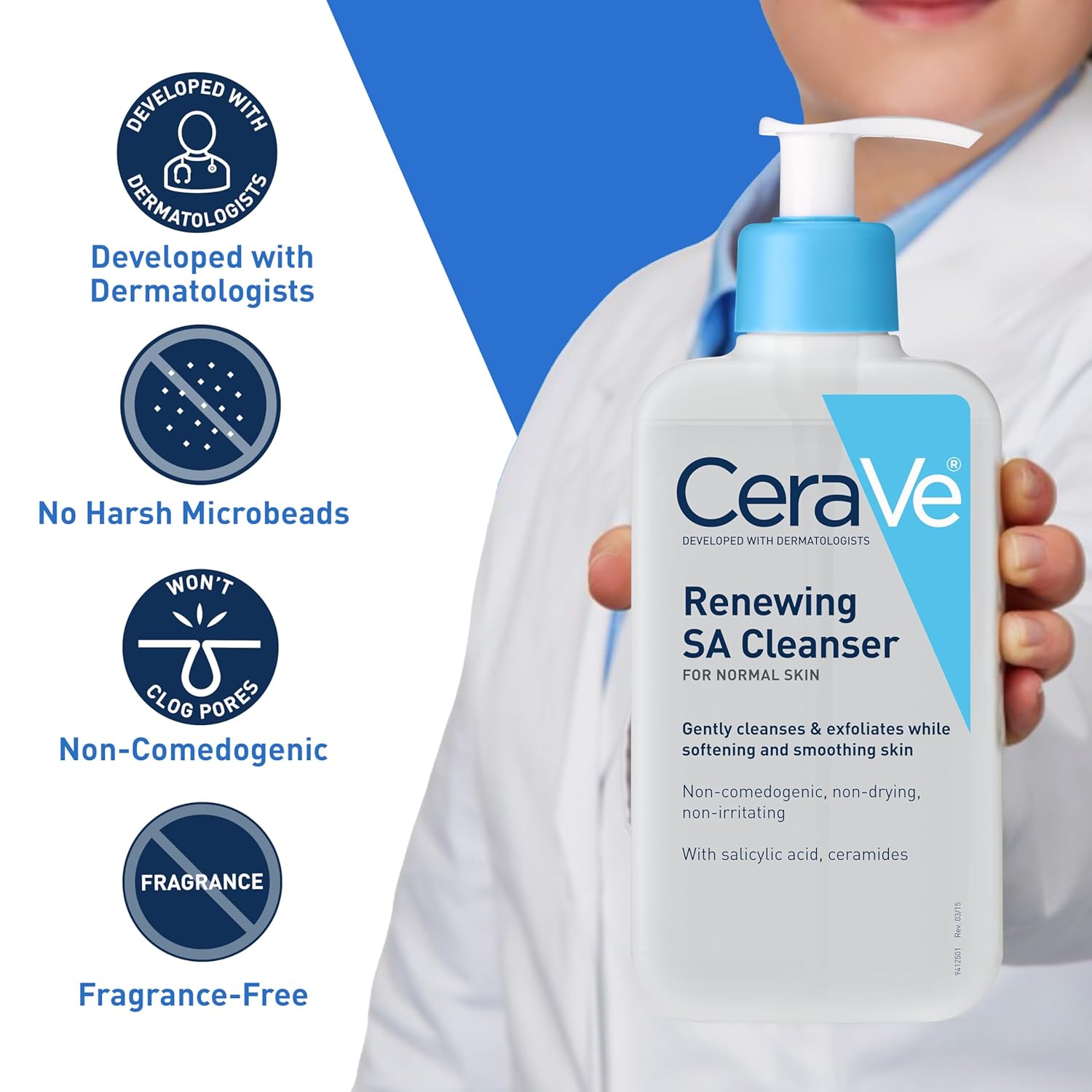 CeraVe Renewing SA Cleanser For Normal Skin USA