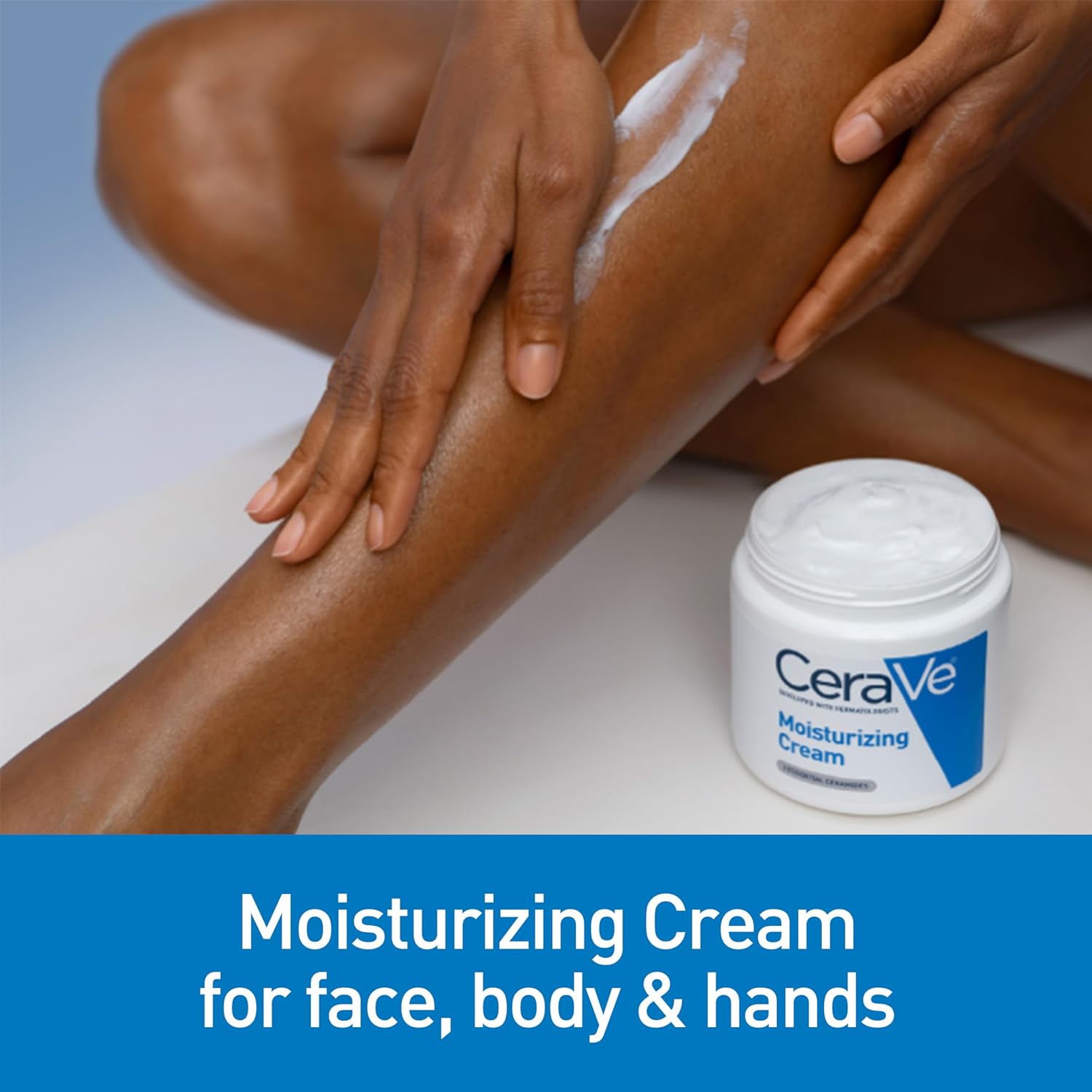 CeraVe Moisturizing Cream, Face Body Moisturizer, Normal to Dry Skin,