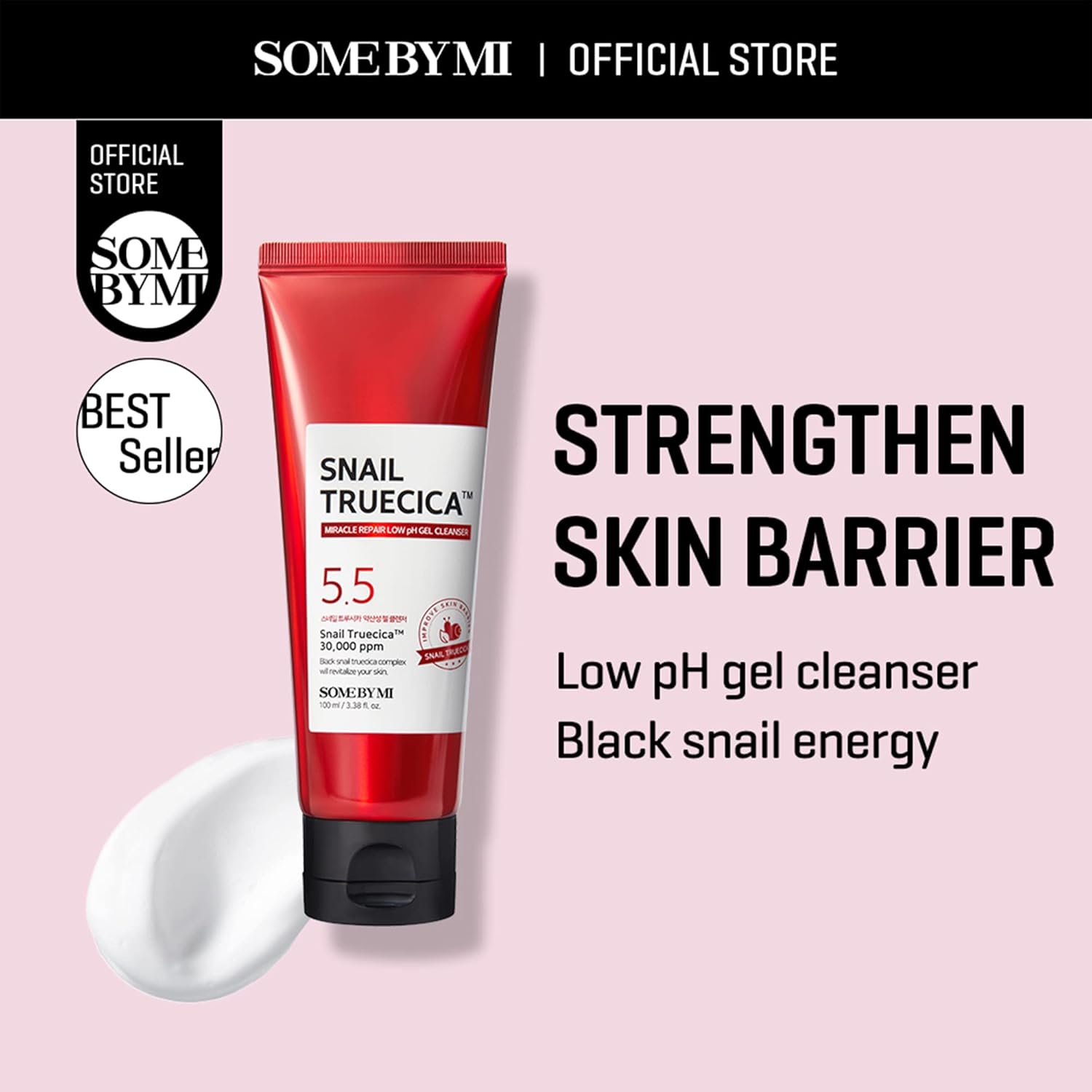 Some By Mi Snail Truecica Miracle Repair Low pH Gel Cleanser