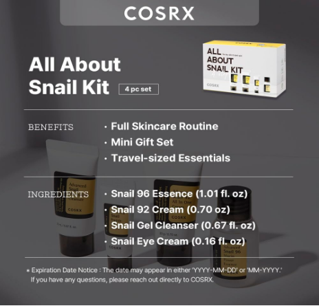 Cosrx - ALL ABOUT SNAIL KIT 4-step
