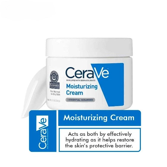 CeraVe Moisturizing Cream, Face Body Moisturizer, Normal to Dry Skin,
